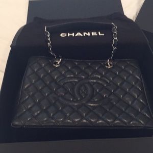 Chanel Black Caviar Leather Tote (no box)